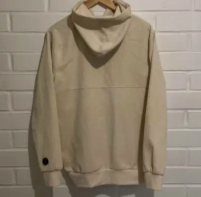 Polerón beige con capucha y cierre - miniatura 2