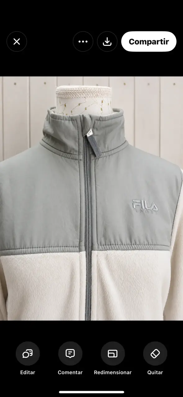 Chaqueta polar Fila gris y blanca - 2