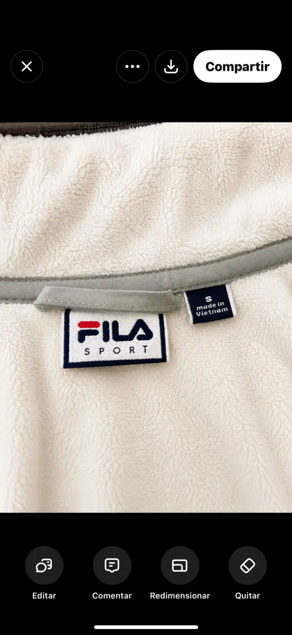 Chaqueta polar Fila gris y blanca - 4