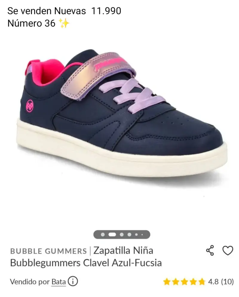 Zapatillas niña Bubblegummers azul fucsia