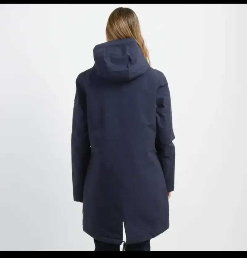 Parka niña o adolescente forrada polar azul marino - 2