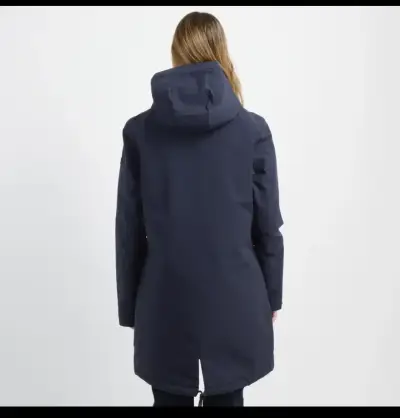 Parka niña o adolescente forrada polar azul marino - miniatura 2
