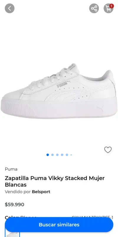 Zapatillas Puma blancas clásicas - miniatura 3