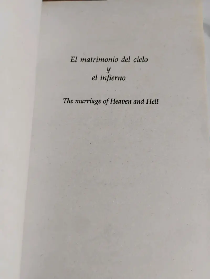 Libro 'El Matrimonio del Cielo y el Infierno' de William Blake - 2