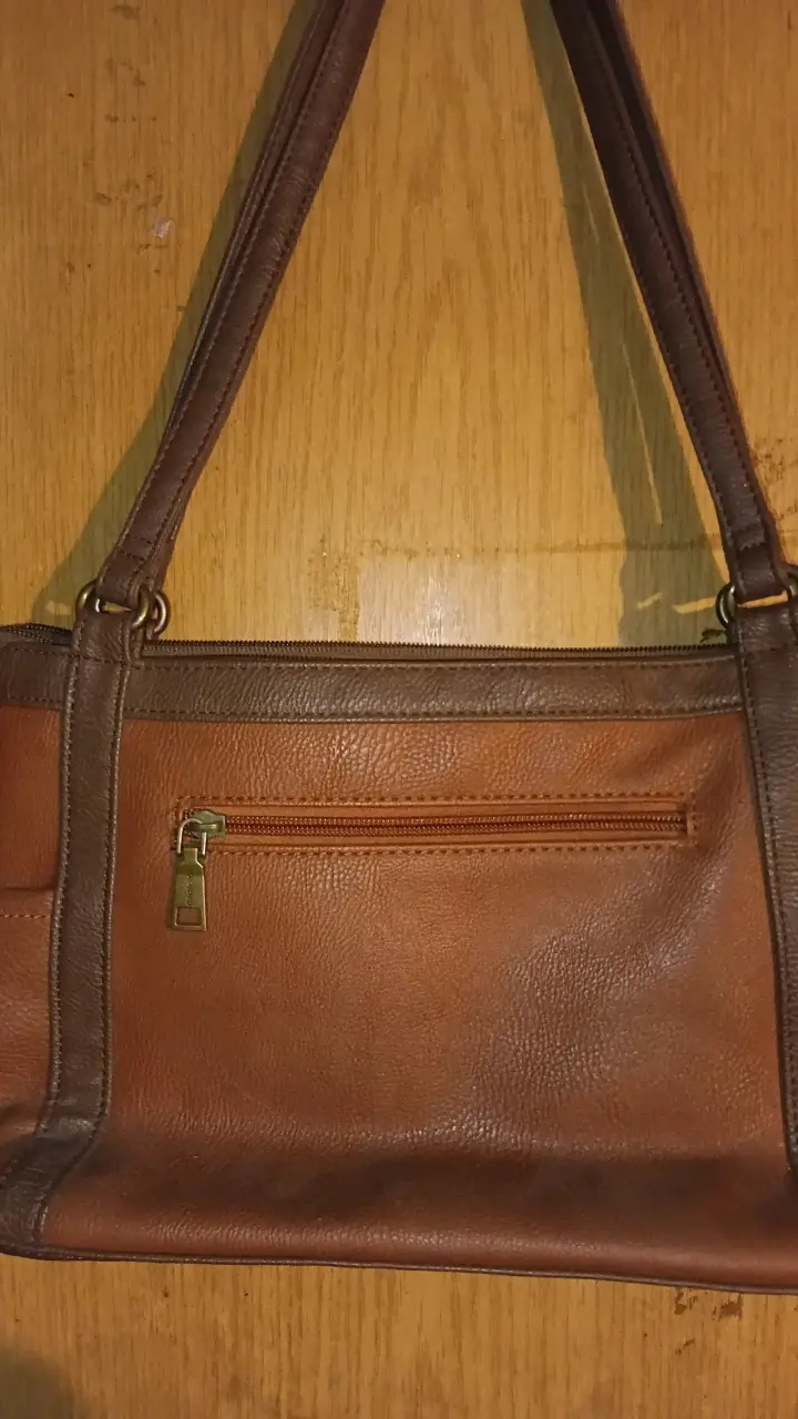 Cartera Azaleis color marrón con bolsillos - 2