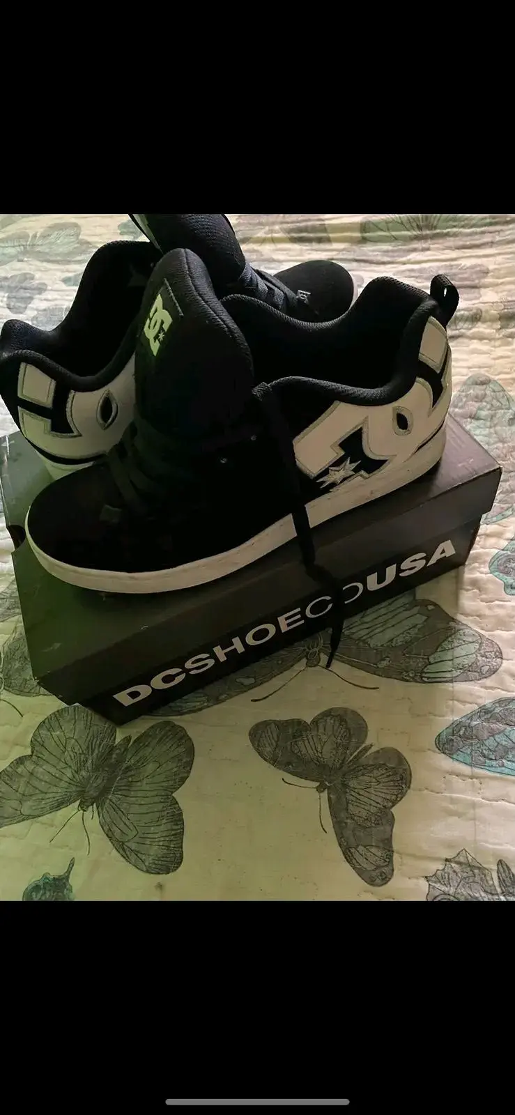 Zapatillas DC negras con logo blanco - 1
