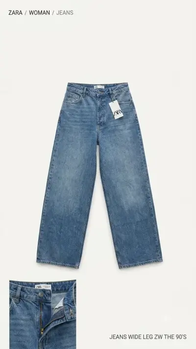 Jeans anchos ZARA mujer - miniatura 1
