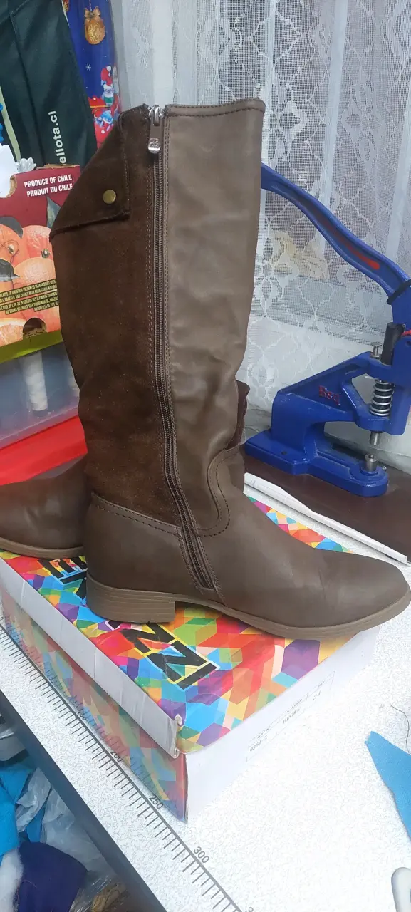 Botines de gamuza color beige - 5