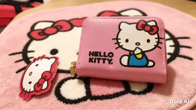 Billetera Hello Kitty rosa con diseño - miniatura 1