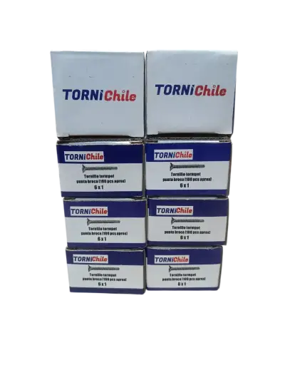 Pack 8 Cajas Tornillos Punta Broca 6x1" Tornichile - miniatura 1