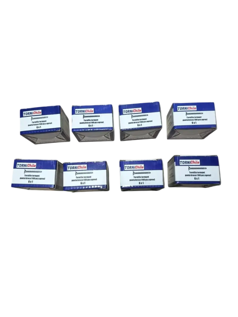 Pack 8 Cajas Tornillos Punta Broca 6x1" Tornichile - 2