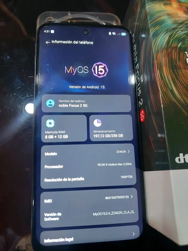 Smartphone Nubia Focus 2 5G con cámara 108MP - 4