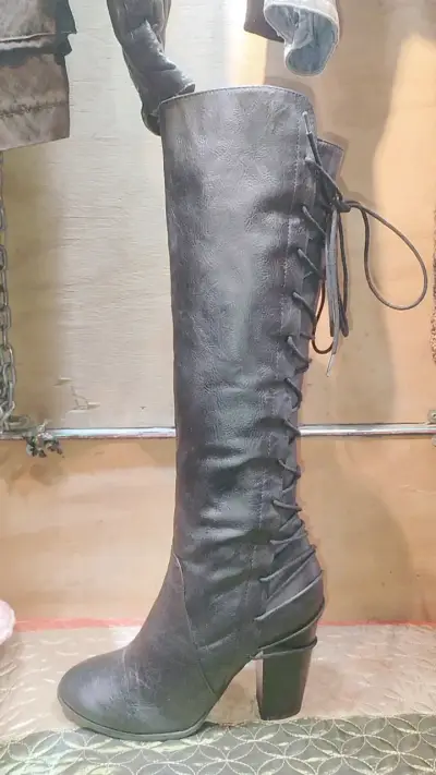 Botas de cuero marrón número 35 - miniatura 3