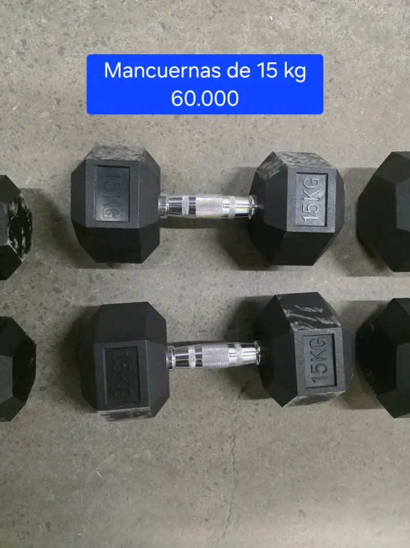 Mancuernas de 15 kg para entrenamiento