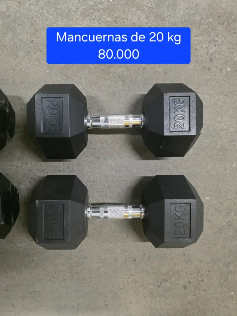 Mancuernas hexagonales de 20 kg