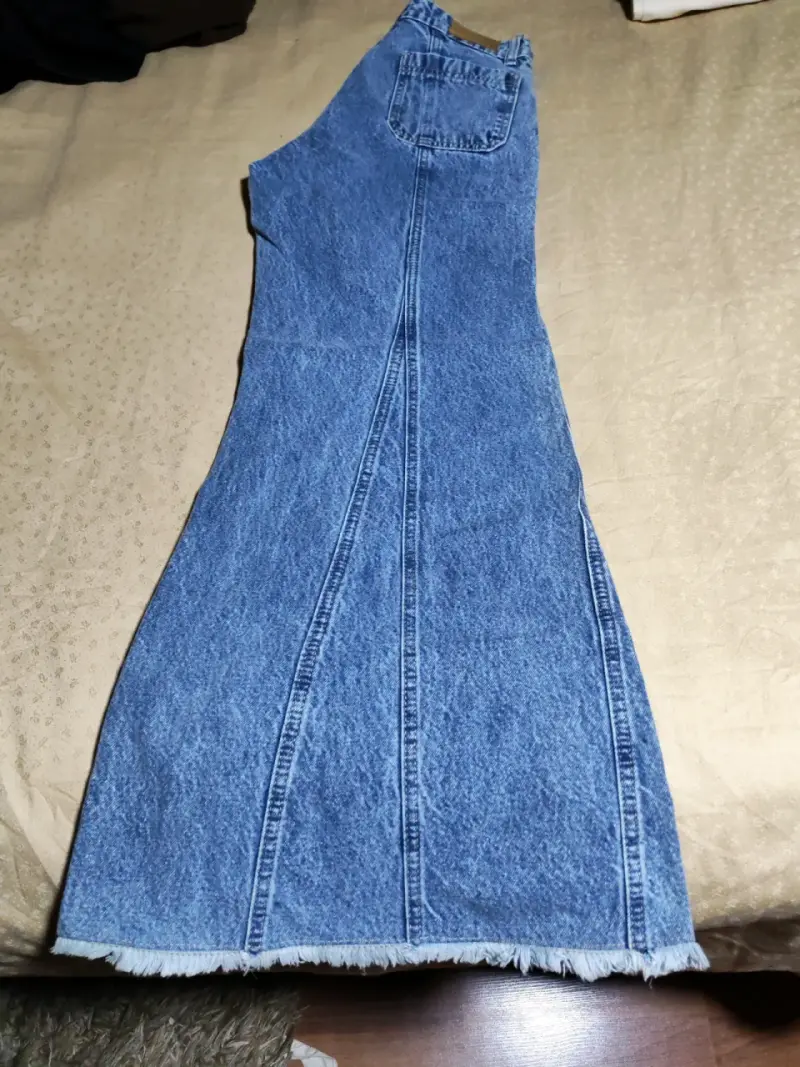 Jeans de mezclilla azul para mujer - 5