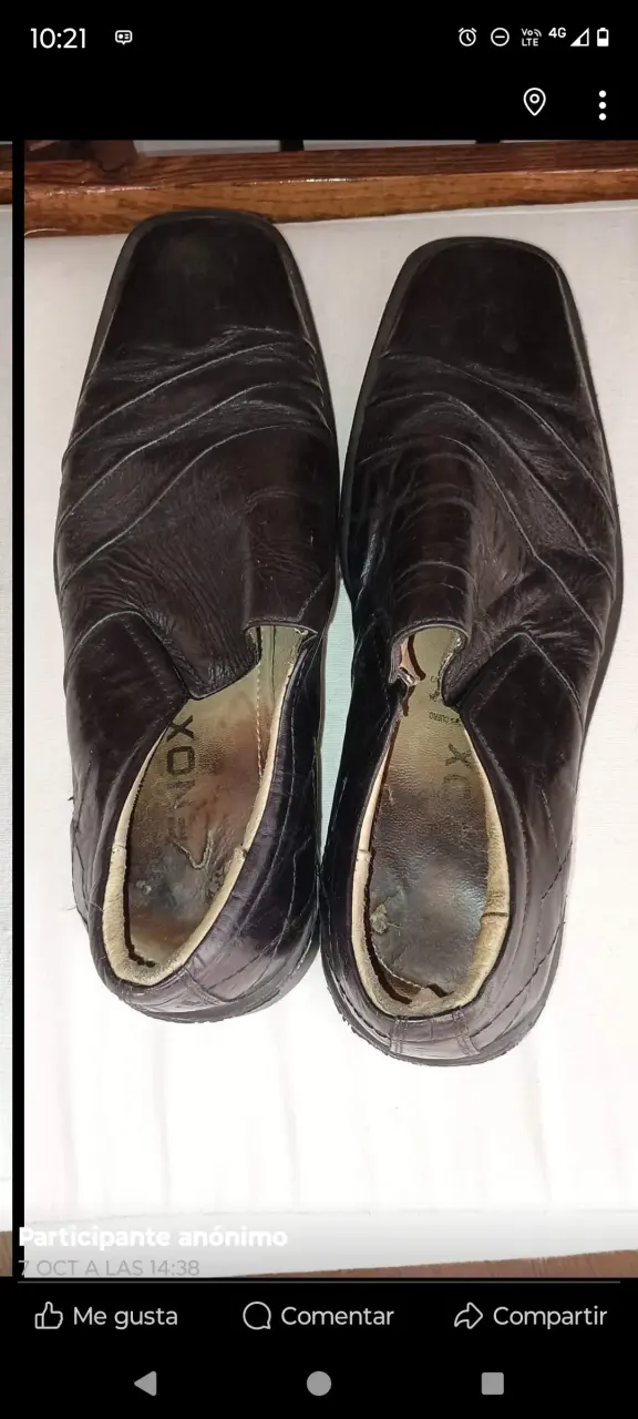 Zapatos de cuero marrón para hombre - 1