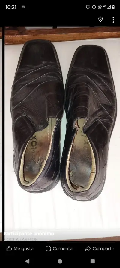 Zapatos de cuero marrón para hombre - miniatura 1