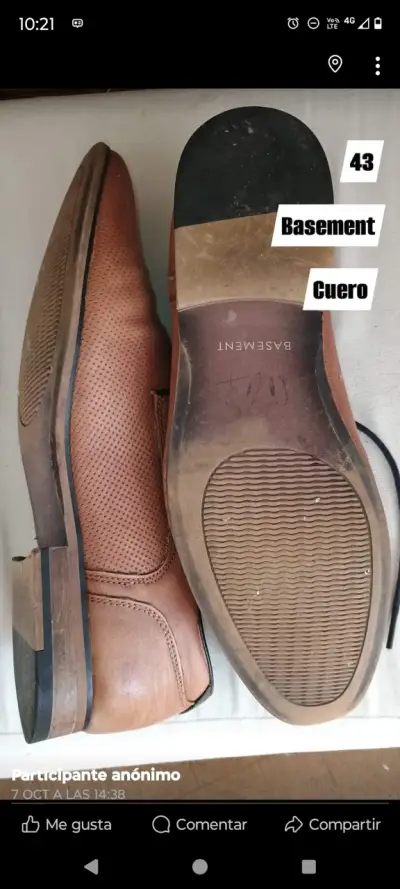 Zapatos de cuero marrón para hombre - miniatura 2
