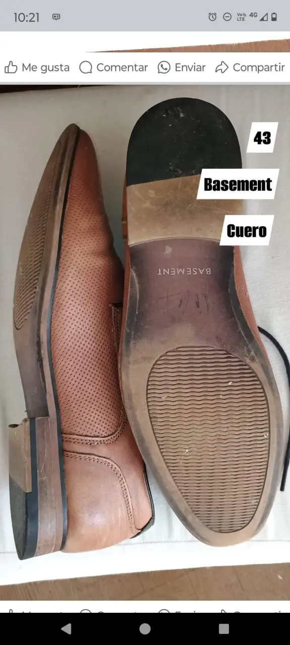 Zapatos de cuero marrón para hombre - 4