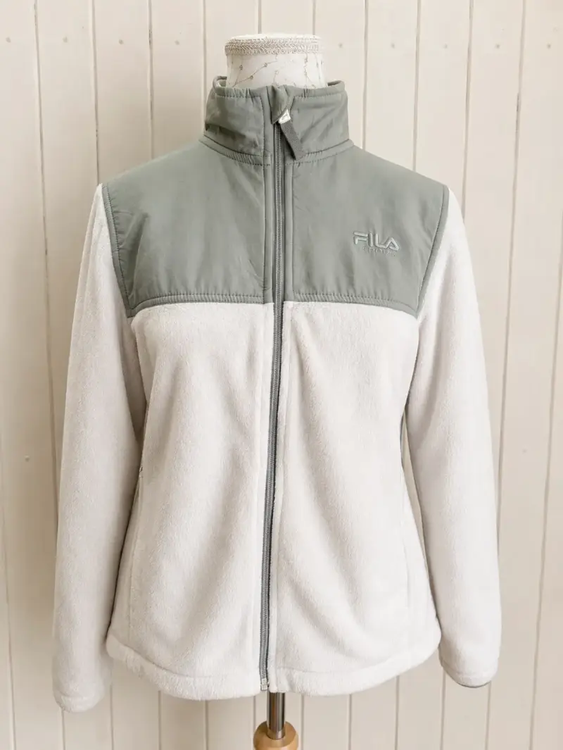 Chaqueta polar Fila gris y blanca