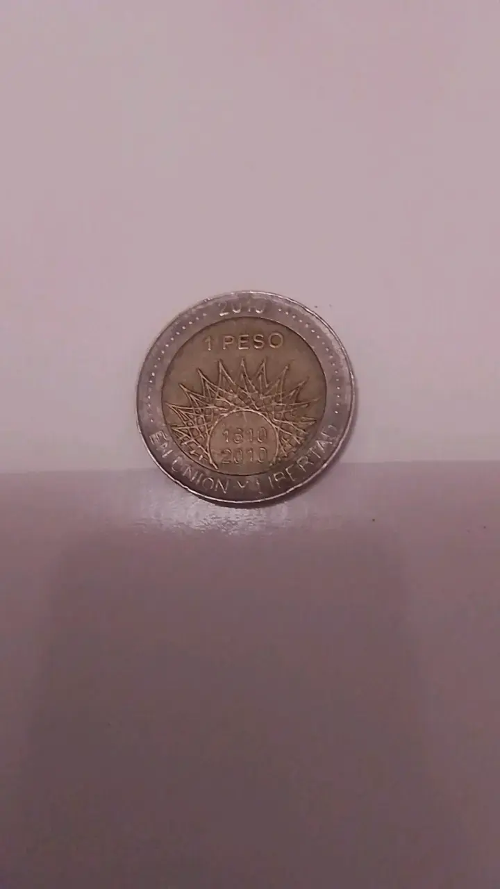 Moneda conmemorativa 1 peso 2010 Argentina - 1