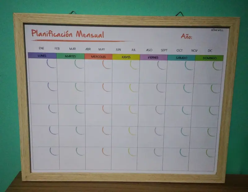 Pizarra de planificación mensual - 1