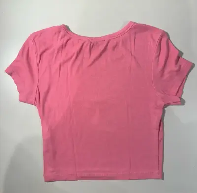 Polera rosa Zara de algodón - miniatura 2