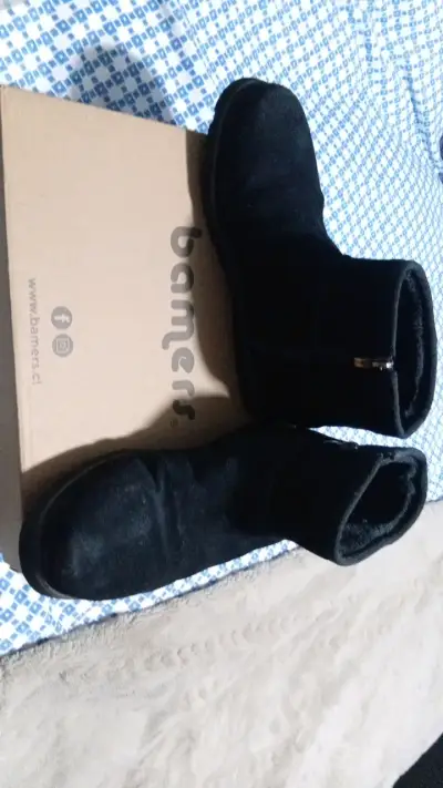 Botines negros de gamuza Bamers - miniatura 1