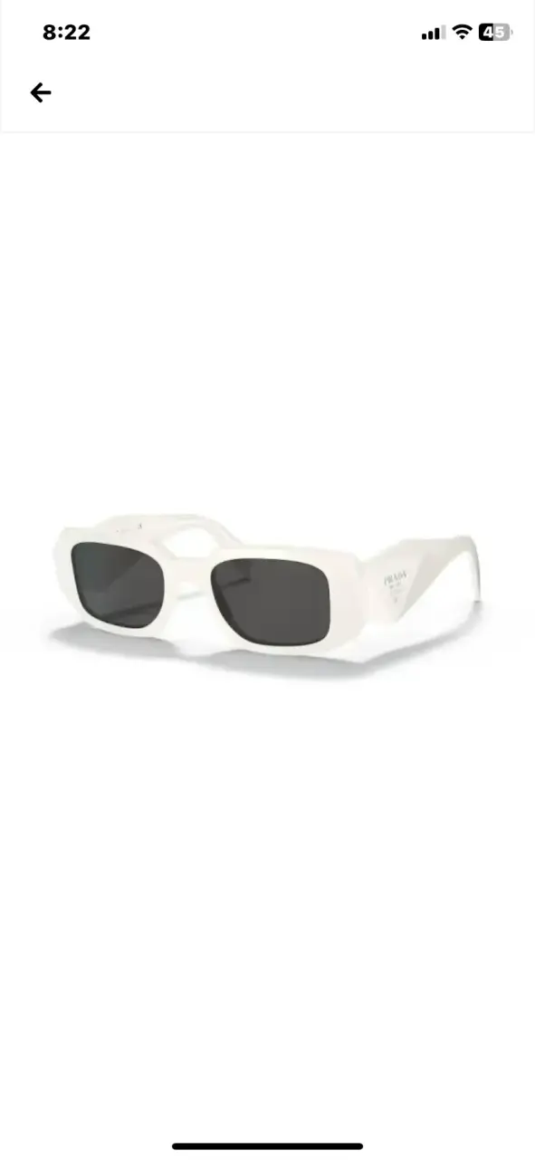 Gafas de sol Prada blancas modernas