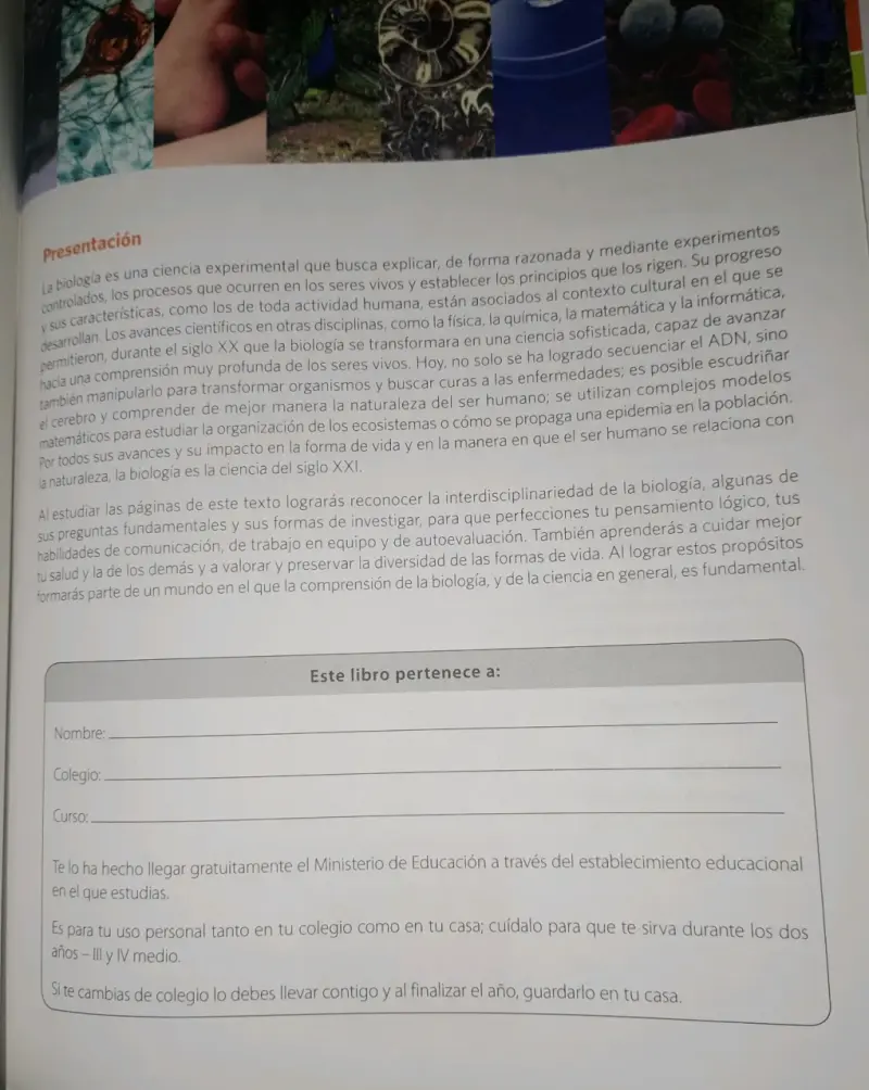 Libro de Biología III-IV Medio Santillana - 3