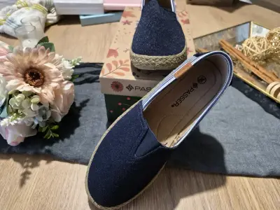 Alpargatas de lona azul para mujer - miniatura 3
