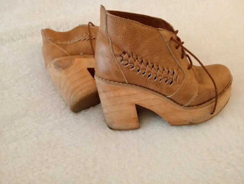 Botines de cuero marrón para mujer - 3