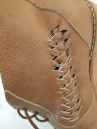 Botines de cuero marrón para mujer - miniatura 5