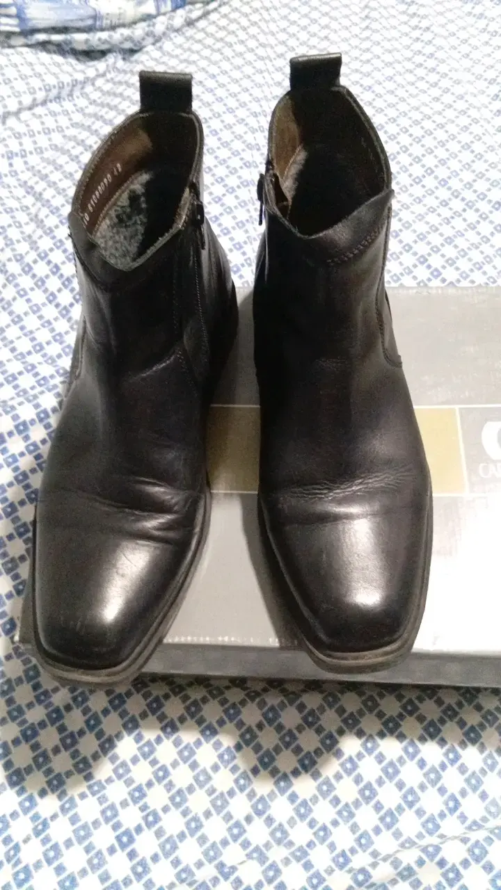 Botines de cuero negro para hombre Cardinales - 1