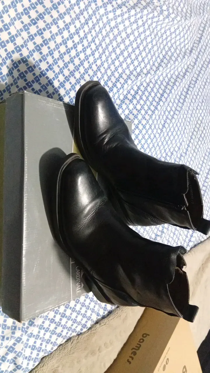 Botines de cuero negro para hombre Cardinales - 2