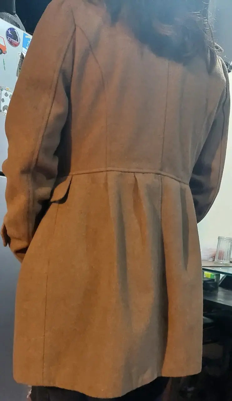 Abrigo largo marrón para mujer - 3