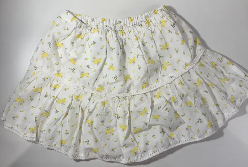 Falda blanca con flores amarillas H&M - 2