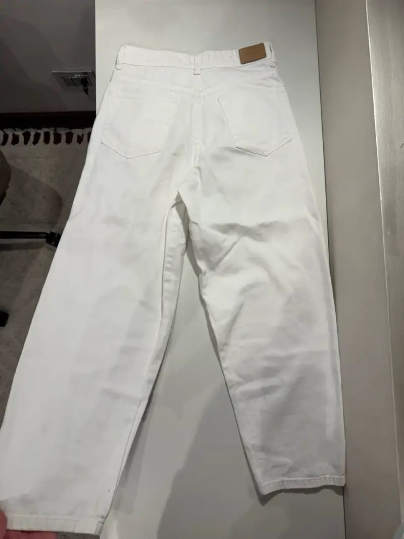 Jeans blancos “balloon” para mujer - 2