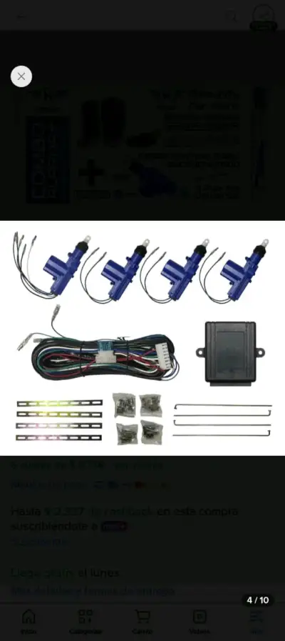 Kit de alarma para auto con cierre centralizado - miniatura 1