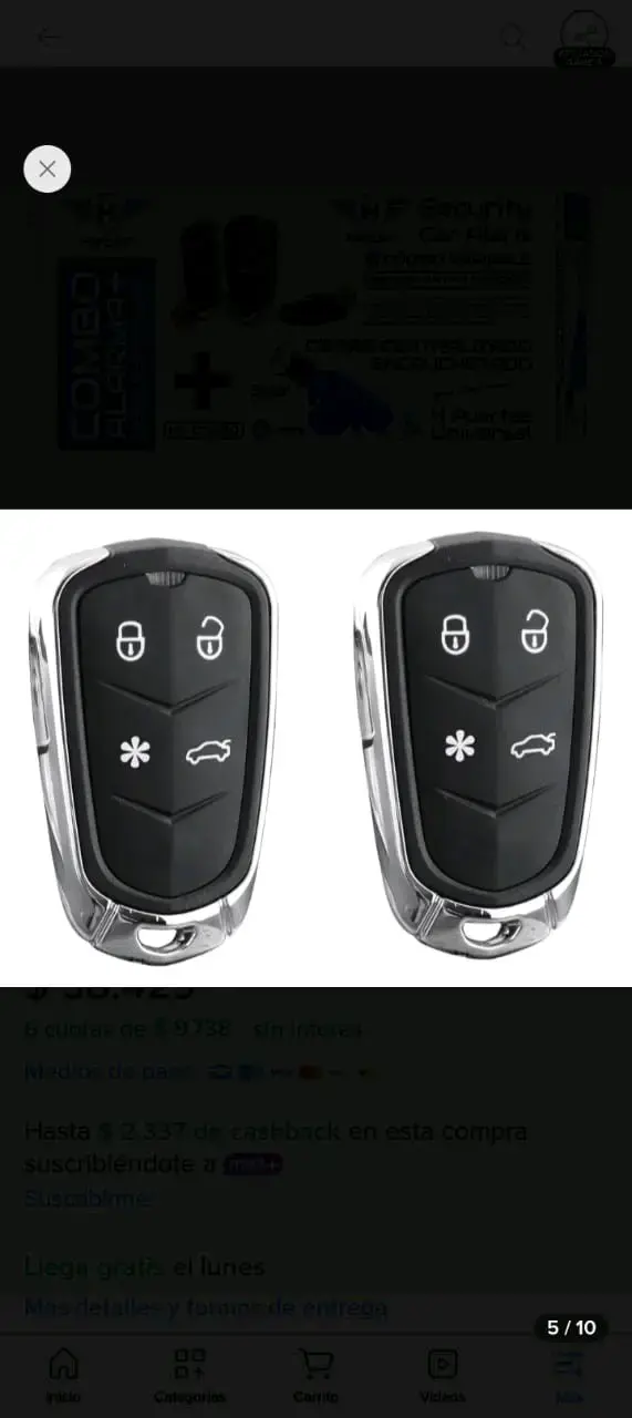 Kit de alarma para auto con cierre centralizado - 2