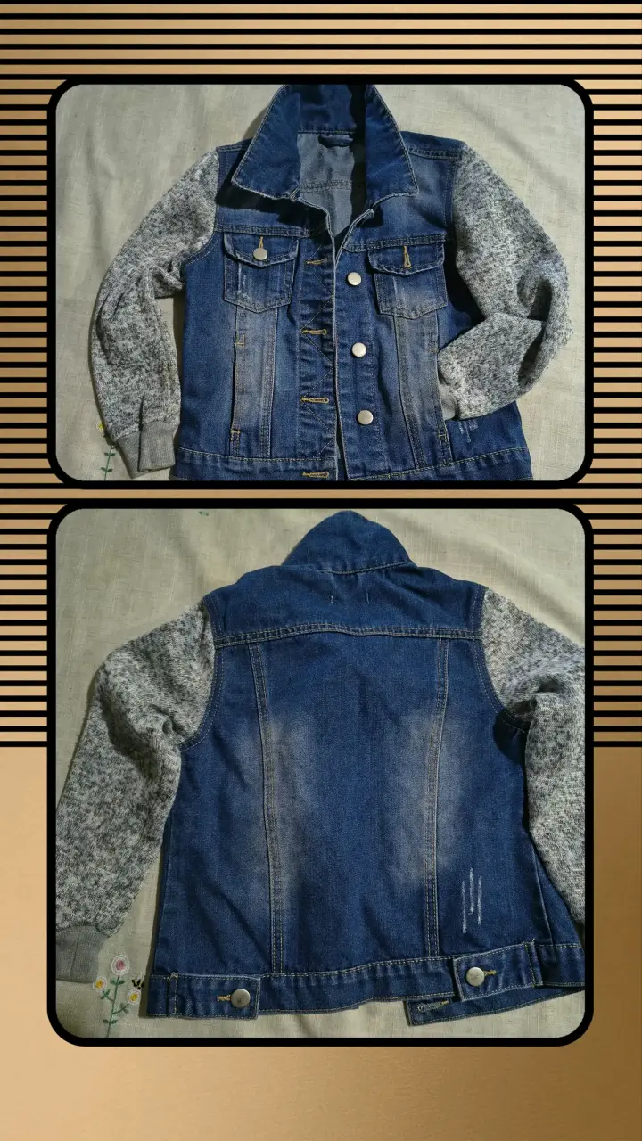 Chaqueta de mezclilla con mangas de lana - 2