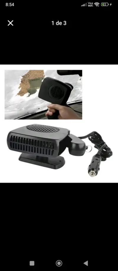 Calefactor portátil para auto 12V - miniatura 1