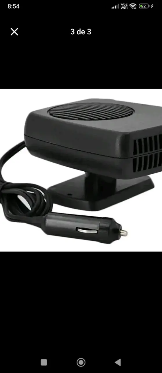 Calefactor portátil para auto 12V - 3