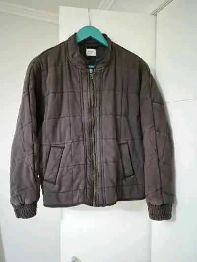 Chaqueta acolchada marrón mujer - miniatura 2