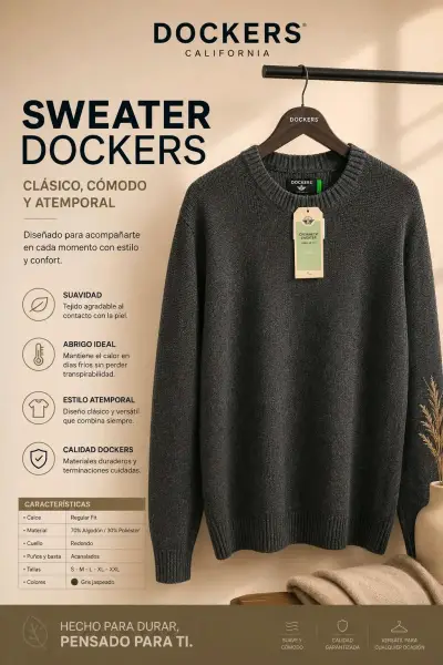 Sweater Dockers verde jaspeado - miniatura 2