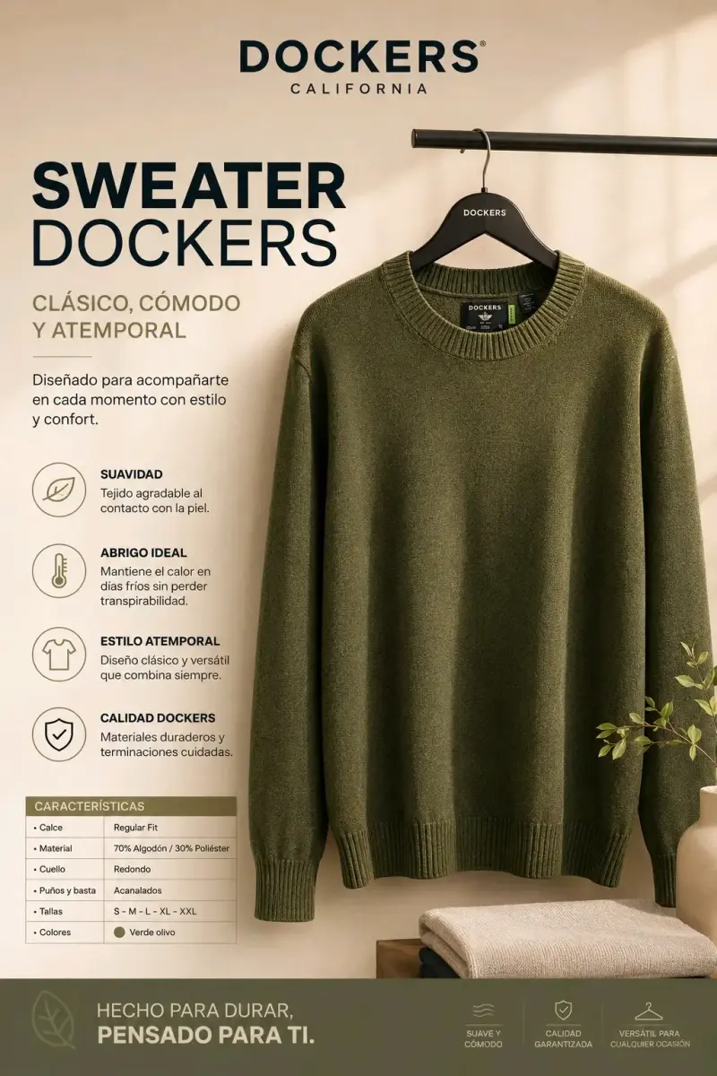 Sweater Dockers gris jaspeado - 2