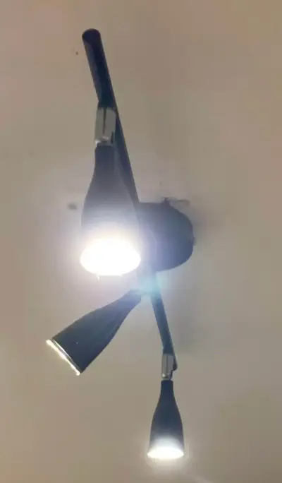 Lámpara de techo LED negra moderna - miniatura 1