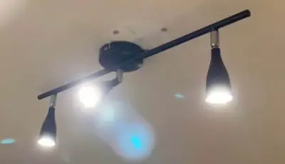 Lámpara de techo LED negra moderna - miniatura 2