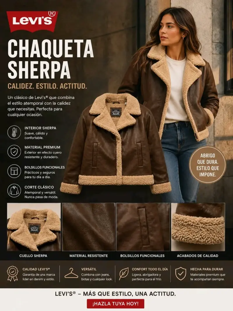 Chaqueta Sherpa Levi's para mujer